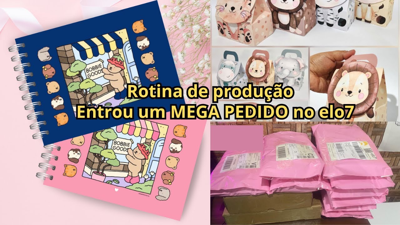 ROTINA DE PRODUÇÃO/ Entrando muitos pedidos no elo7 e shopee - MEGA PEDIDO DO ELO7