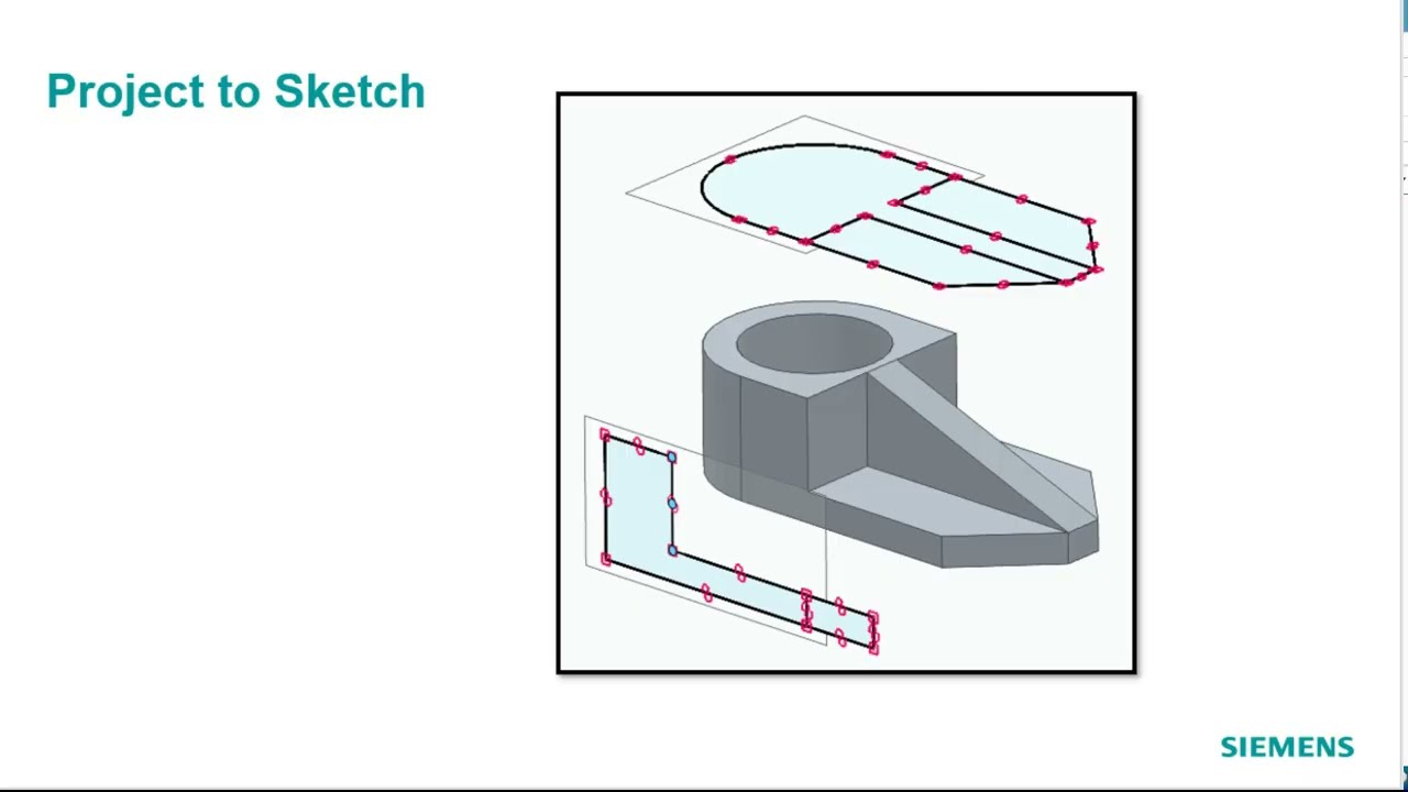 Solid Edge Lesson:52 Project to Sketch
