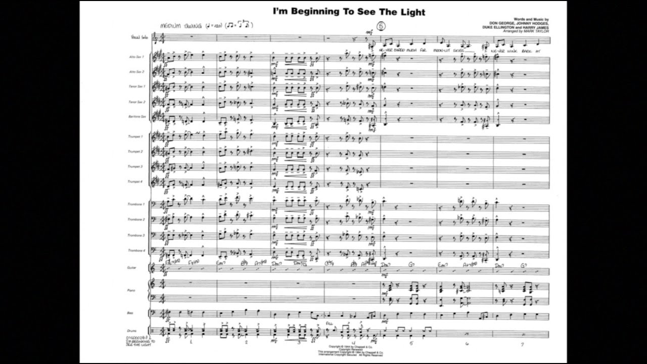 I'm Beginning to See the Light by Duke Ellington/arr. Mark Taylor