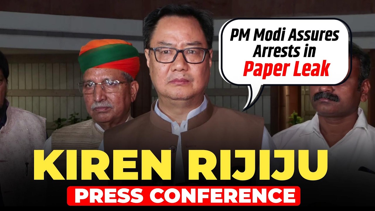LIVE: Kiren Rijiju Briefs Media on NDA 'Mangal Milan' Meet I Paper Leak I Parliament Monsoon Session