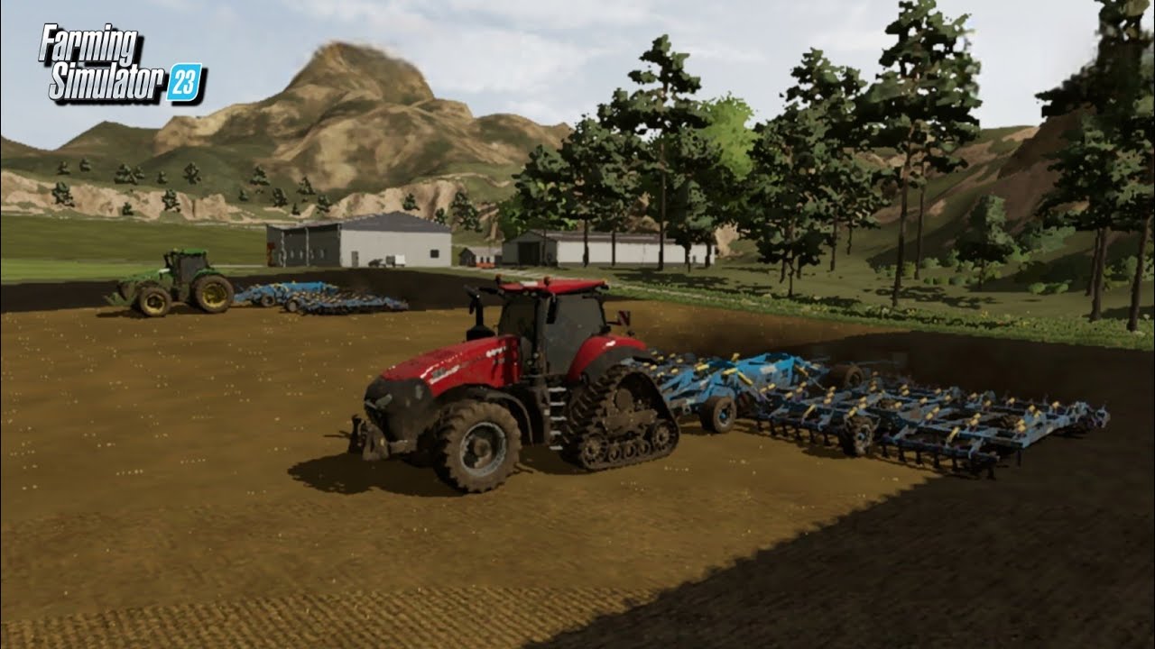 Cultivar con 2 Tractores Es Mas Facil! Siembra de Cebada.. FS23 [Map Amberstone] Timelapse Ep#45
