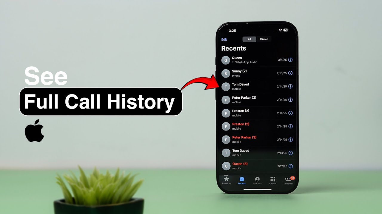 Как просмотреть полную историю звонков на iPhone?