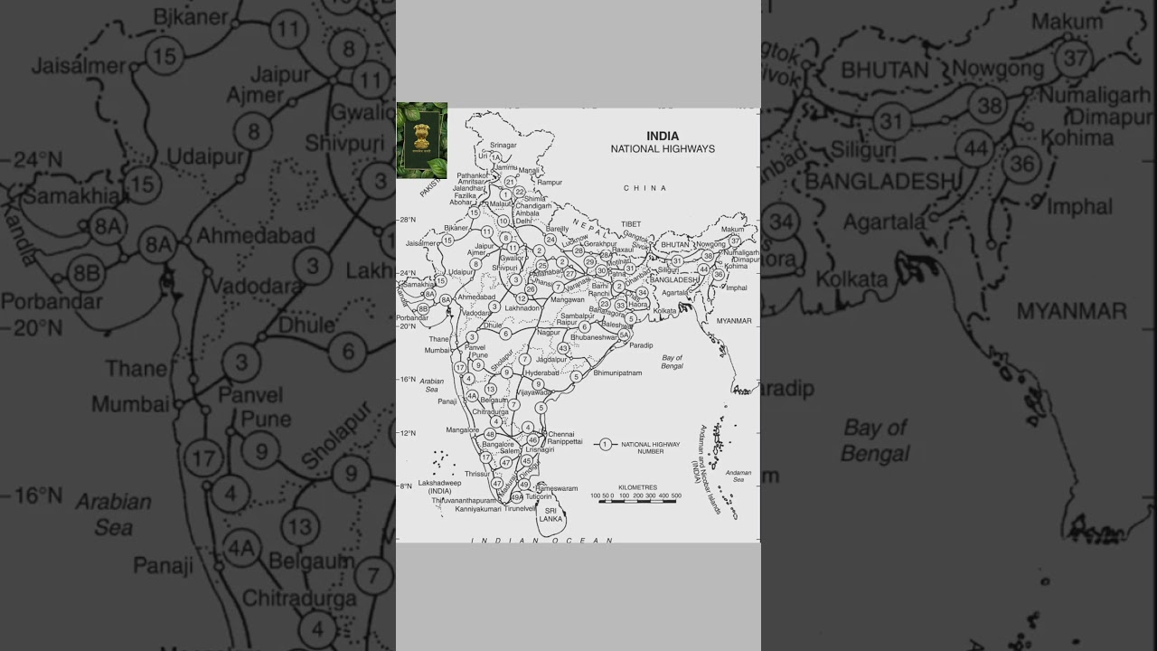 NATIONAL HIGHWAY IN MAP OF INDIA