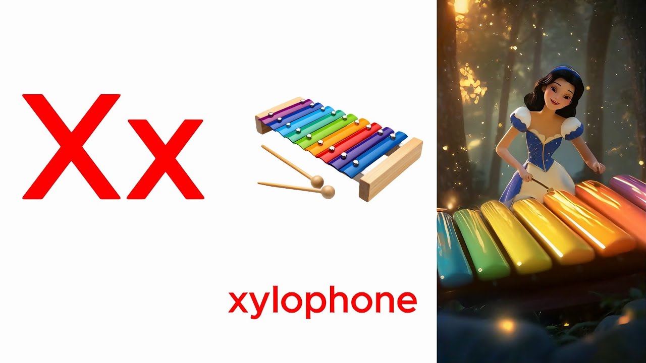 X for Xylophone | ABC Phonics Song for Kids | Learn the Letter X | Fun ABC Video for Preschoolers