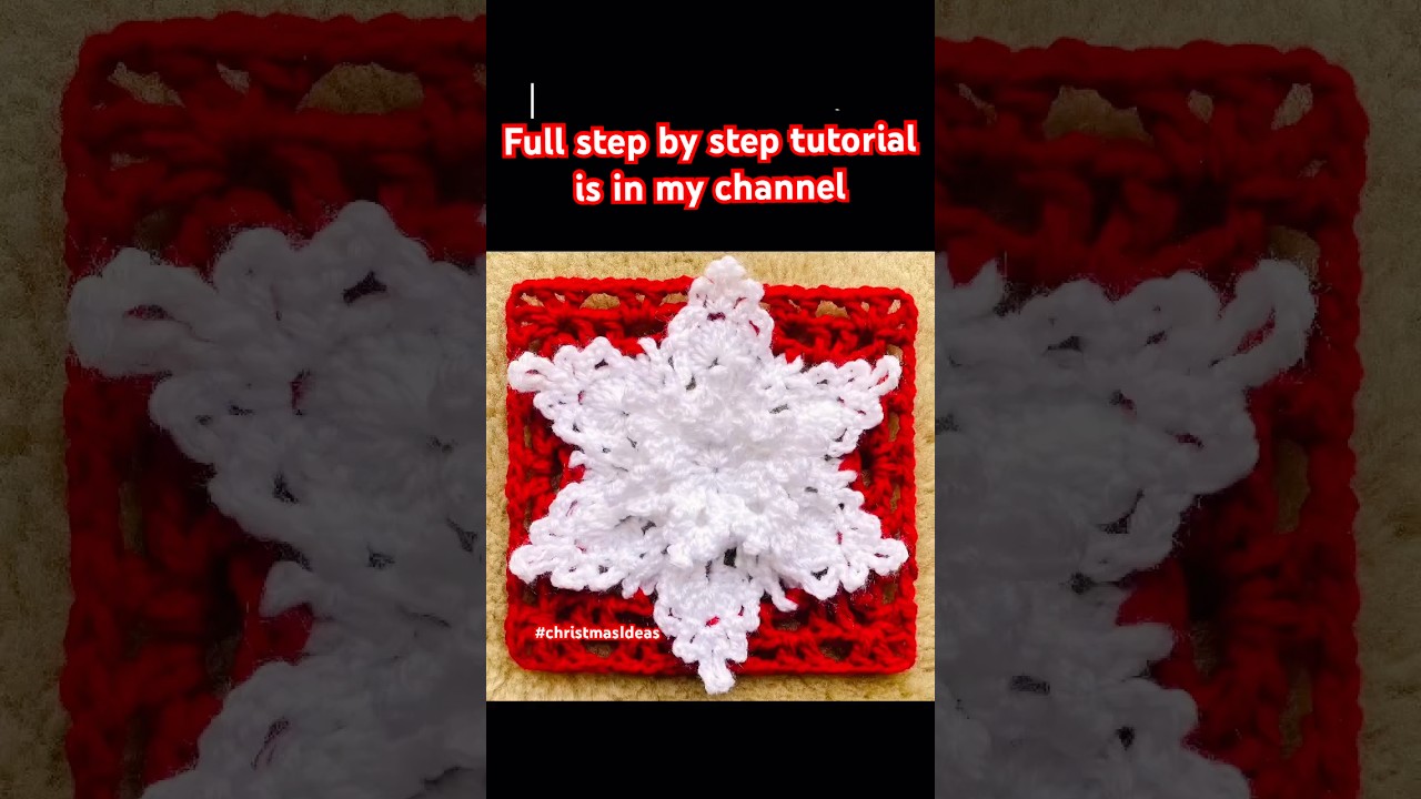 😍❤️Crochet Snowflake Granny Square ❄️ | Easy Christmas Crochet Pattern | Winter Crochet Idea