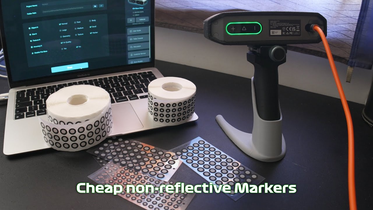 CR-Scan Otter - will it see cheap and non-reflective markers?