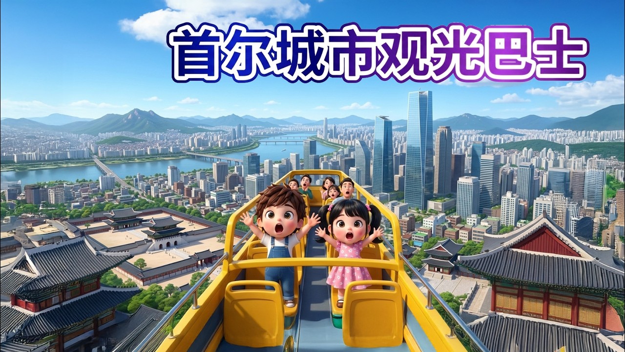 首尔城市观光巴士中文版, 서울 시티투어 버스 - 중국어 버전 , 키즈송, 키즈채널, Kids song, Kids Channe, 儿童歌曲，儿童频道