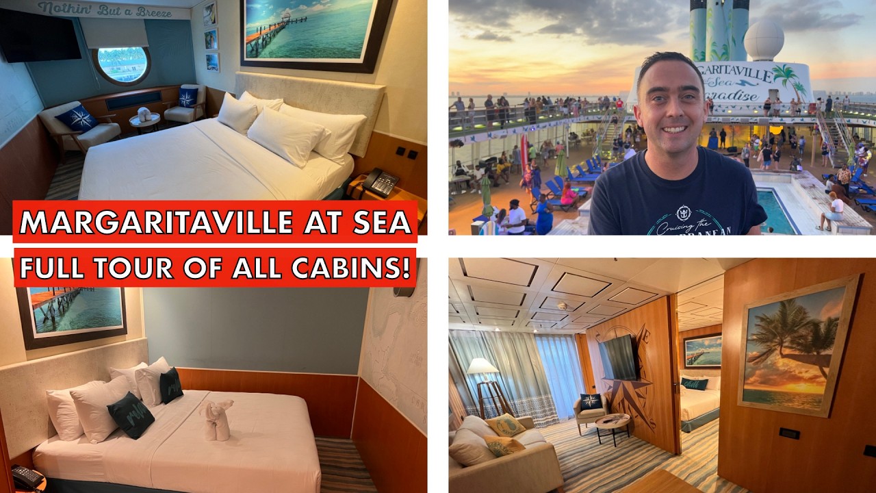 Давайте осмотрим ВСЕ типы кают на Margaritaville at Sea Paradise: внутренние, с видом на океан и ...