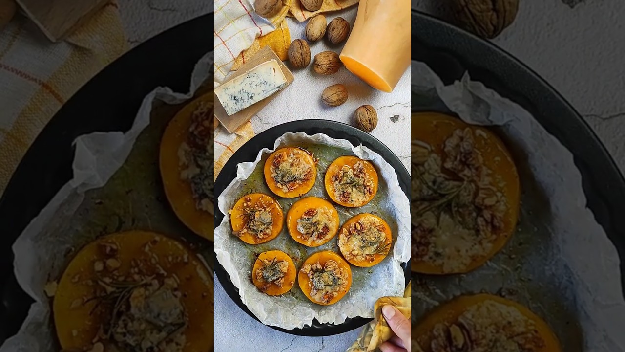 ZUCCA AL FORNO CON GORGONZOLA E NOCI #zucca #gorgonzola #noci