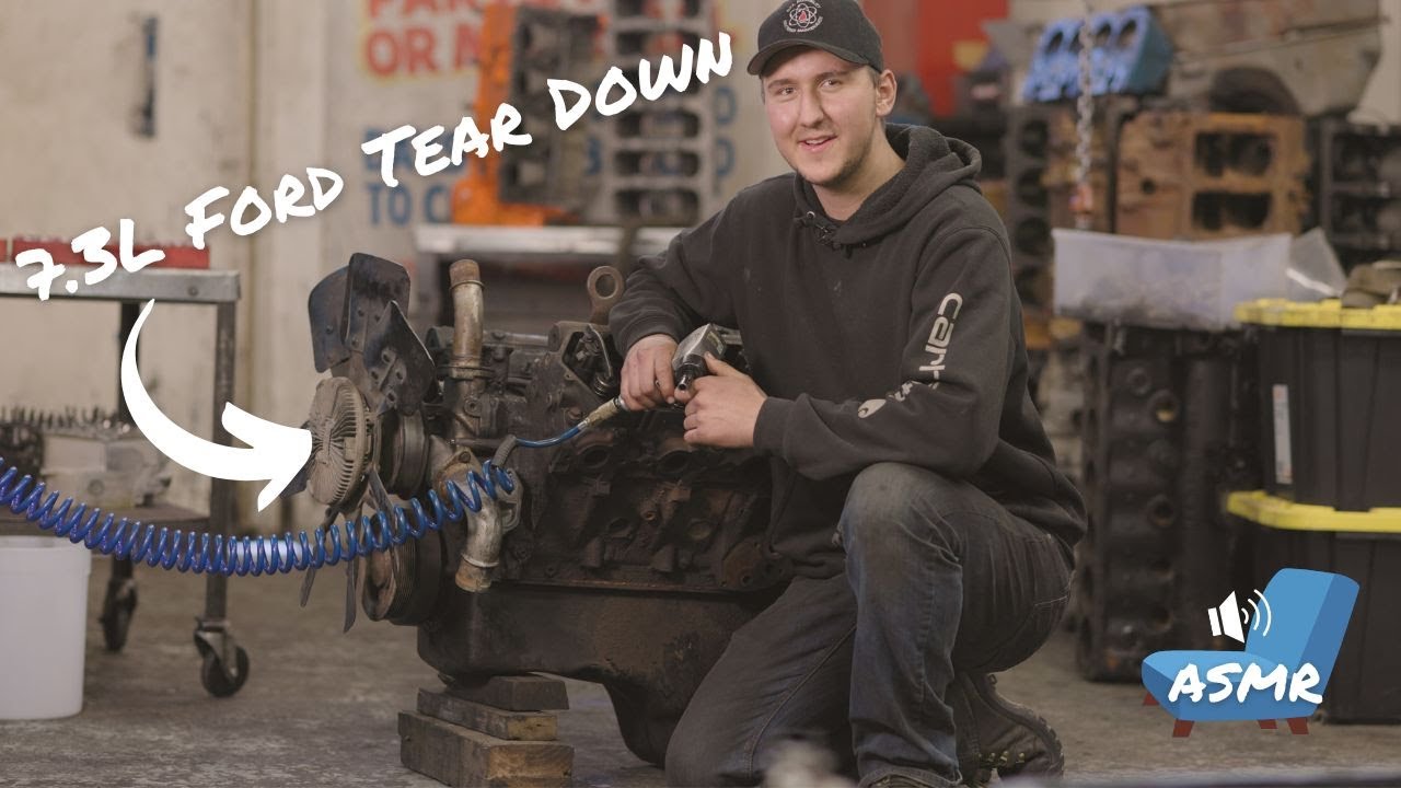 Relaxing 7.3L Ford disassembly | ASMR