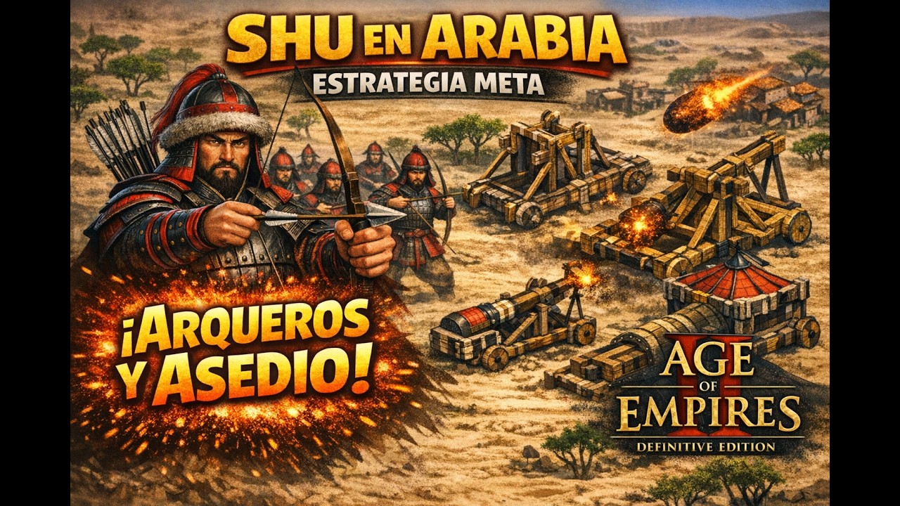 Age Of Empires 2 Multiplayer Gameplay Partida Ranked 1v1 Mapa Arabia jugando a ganar con Shu