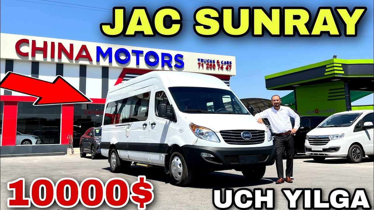 10000$ GA JAC SUNRAY XARID QILING... CHINA MOTORSDAN ARZON NARXDA... ZAVODDAN GAZ BILAN...