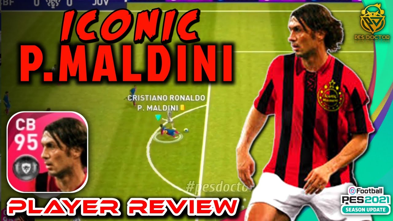 HOW TO PLAY ICONIC MALDINI IN PES 2021 MOBILE | PLAYER REVIEW