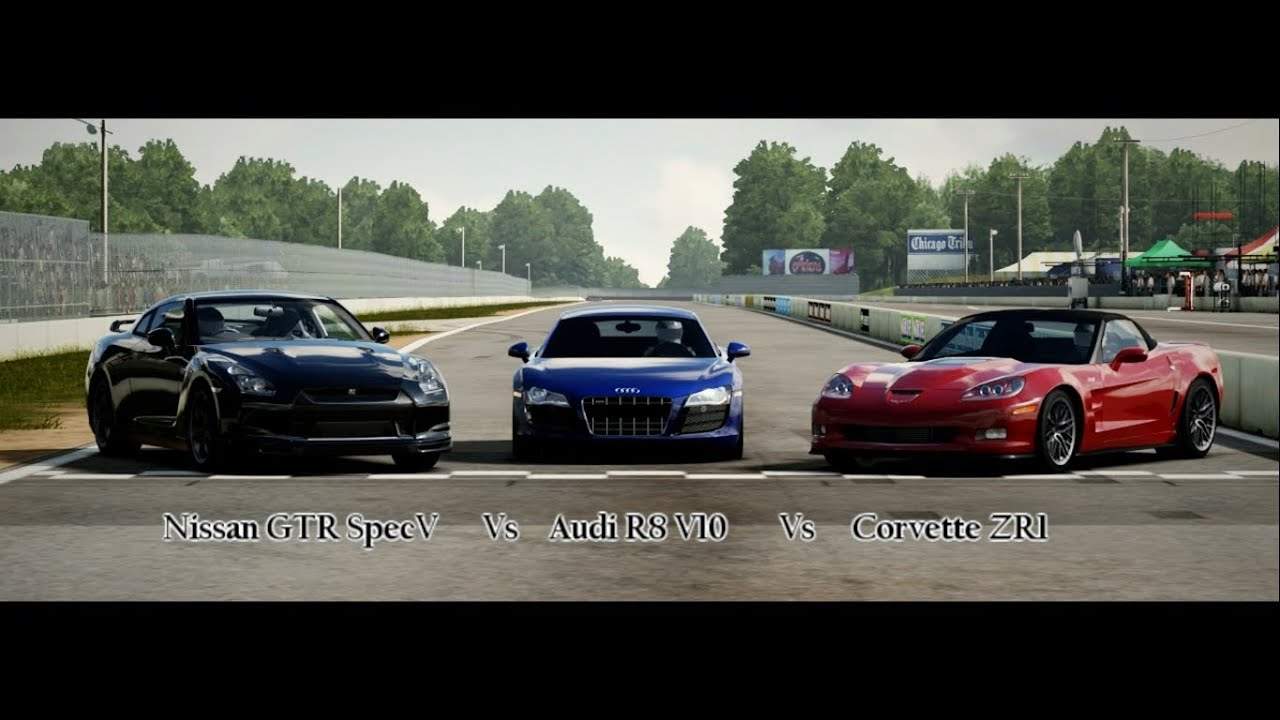 Forza Motorsport 4 Battle - S1.E7: Nissan GTR Vs Audi R8 V10 Vs Corvette ZR1