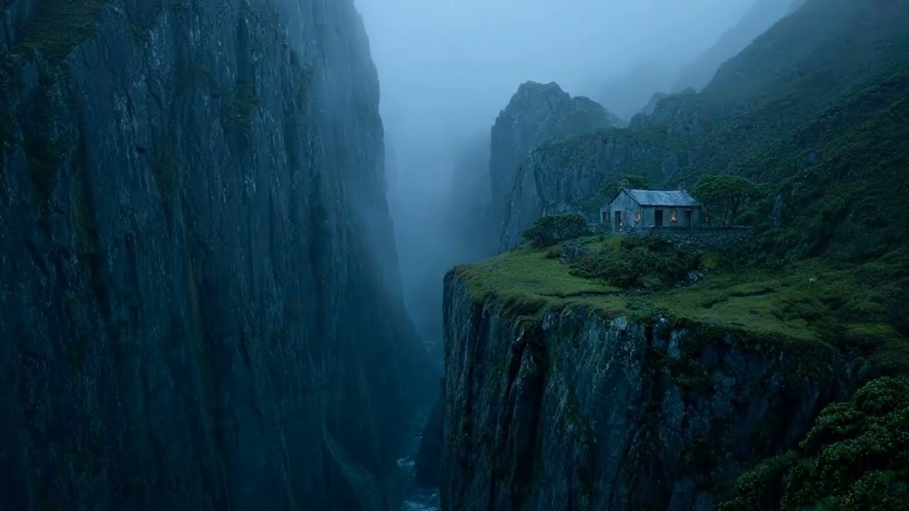 Secluded Stone Cabin ❄️ Medieval Mountain Ambience (1 Hour)