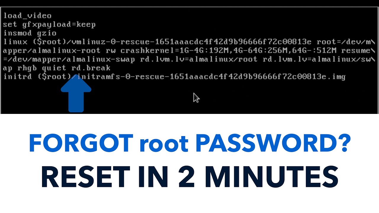 How to reset the root password on RHEL, AlmaLinux, RockyLinux and other Linux distributions - Guide
