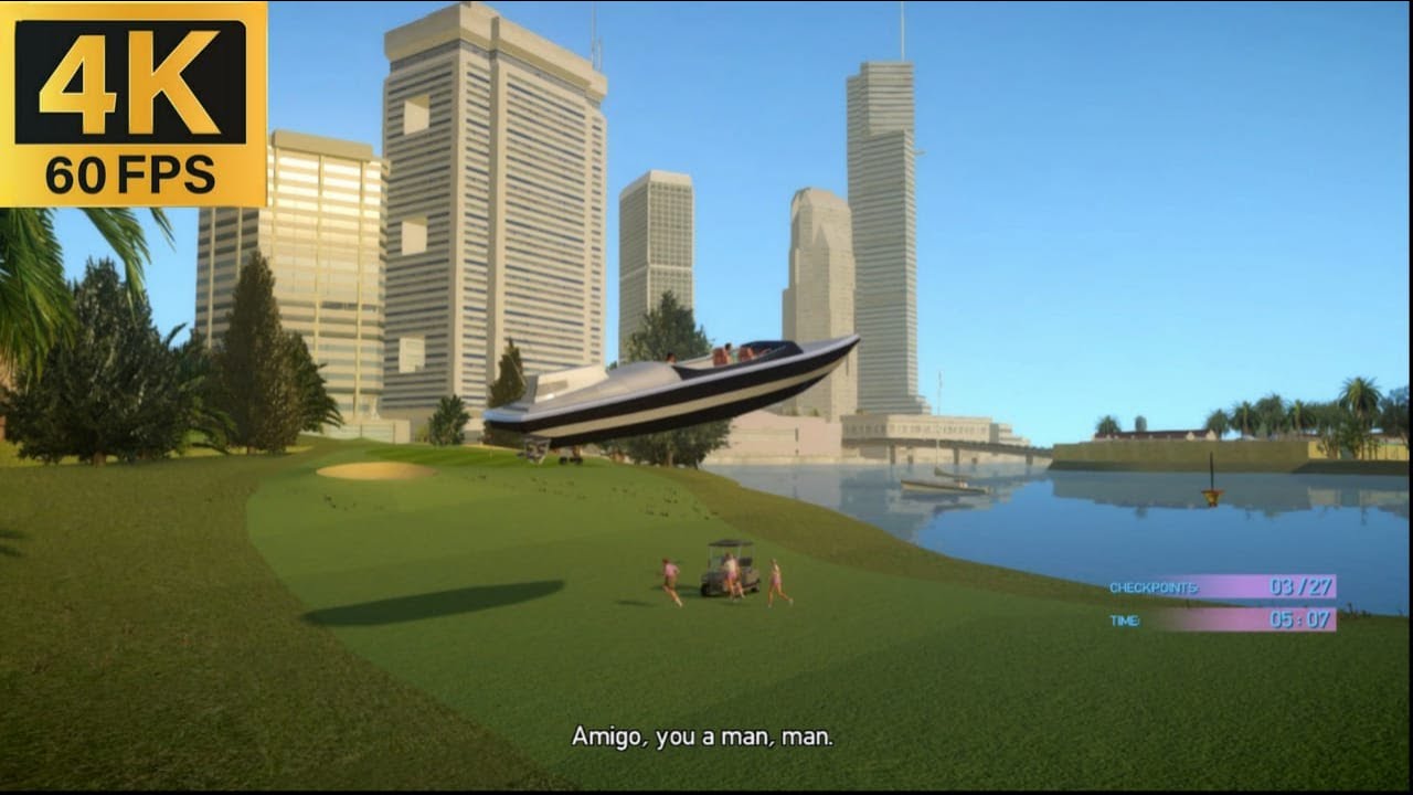 GTA Vice City Nextgen Edition : Stunt Boat Challenge (4K)