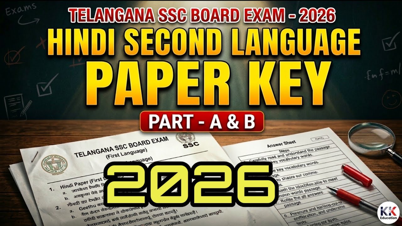 TS SSC 10th Hindi Answer Key 2026 🔥 | Today Paper 100% Correct | Check Now