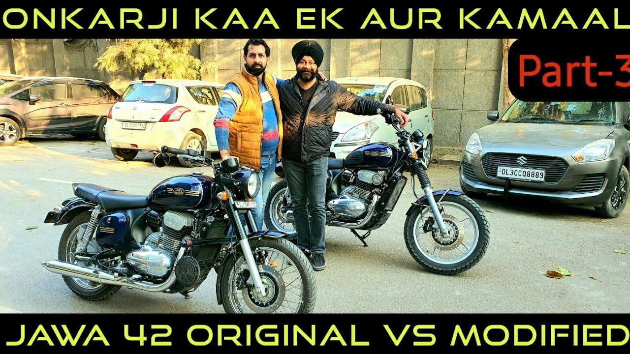 Jawa 42 live comparison original vs modified |Onkarji ne Haridwar se aaye bike ko badal ke rakh diya