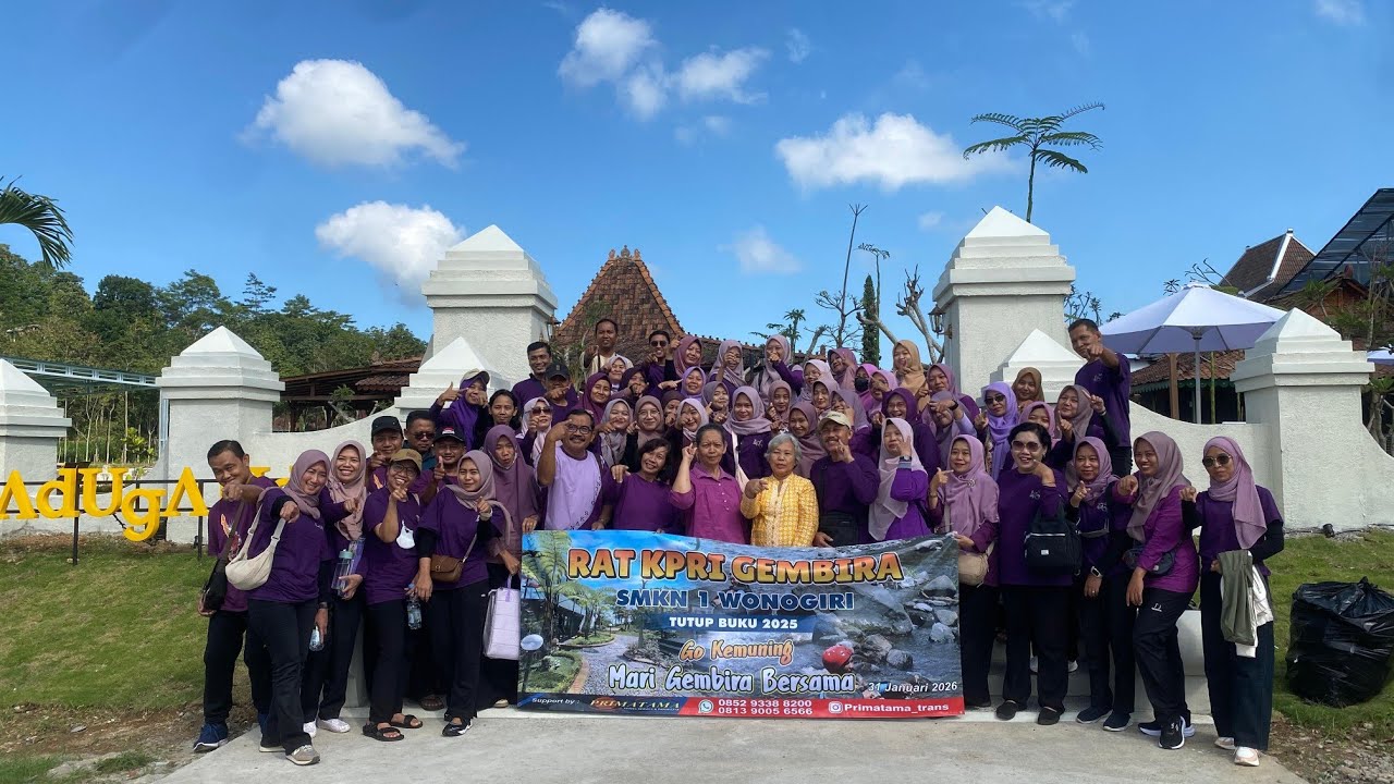 (PART1) RAT KPRI GEMBIRA SMKN I WONOGIRI OUT BOND KE SOEWATU RESTO & REFTING GUCI KEMUNING