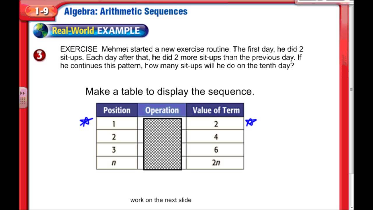 Arithmetic Sequences - Middle School Math