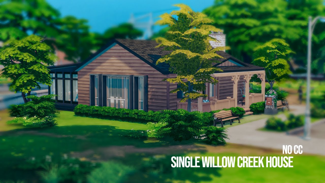 Single Willow Creek House | NO CC | 1Bdr&1Bth | The Sims 4 Stop Motion