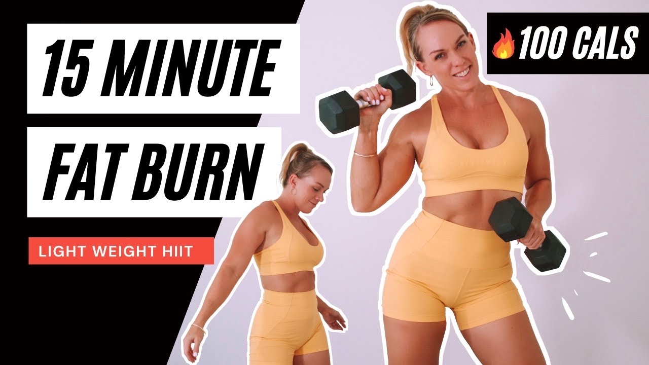 15-МИНУТНАЯ HIIT-ТРЕНИРОВКА ДЛЯ СЖИГАНИЯ ЖИРА | Легкие гантели | Быстро и интенсивно | Быстро сжи...