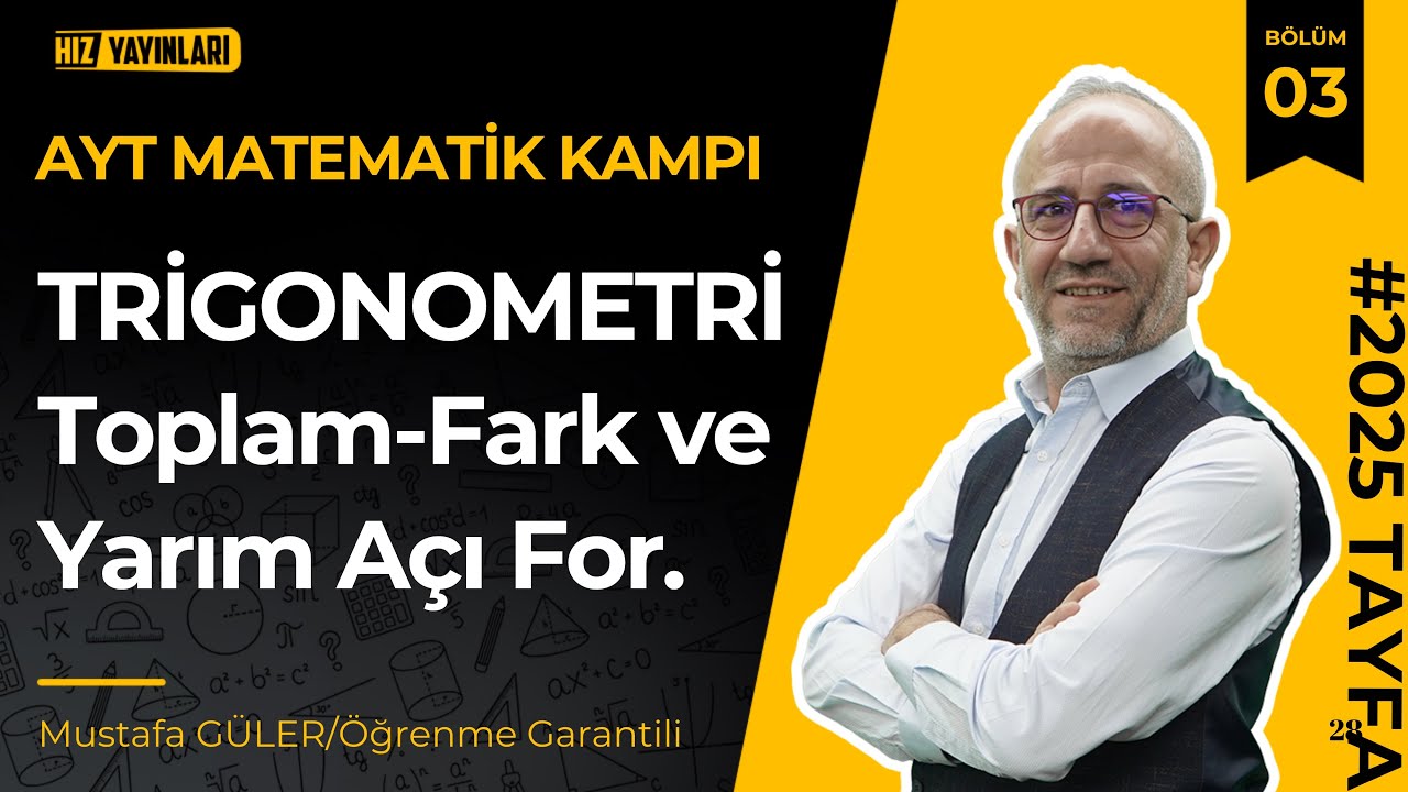 Ayt-8 Toplam-Fark ve Yarım Açı Formülleri | Pdf #öğrenmegarantili