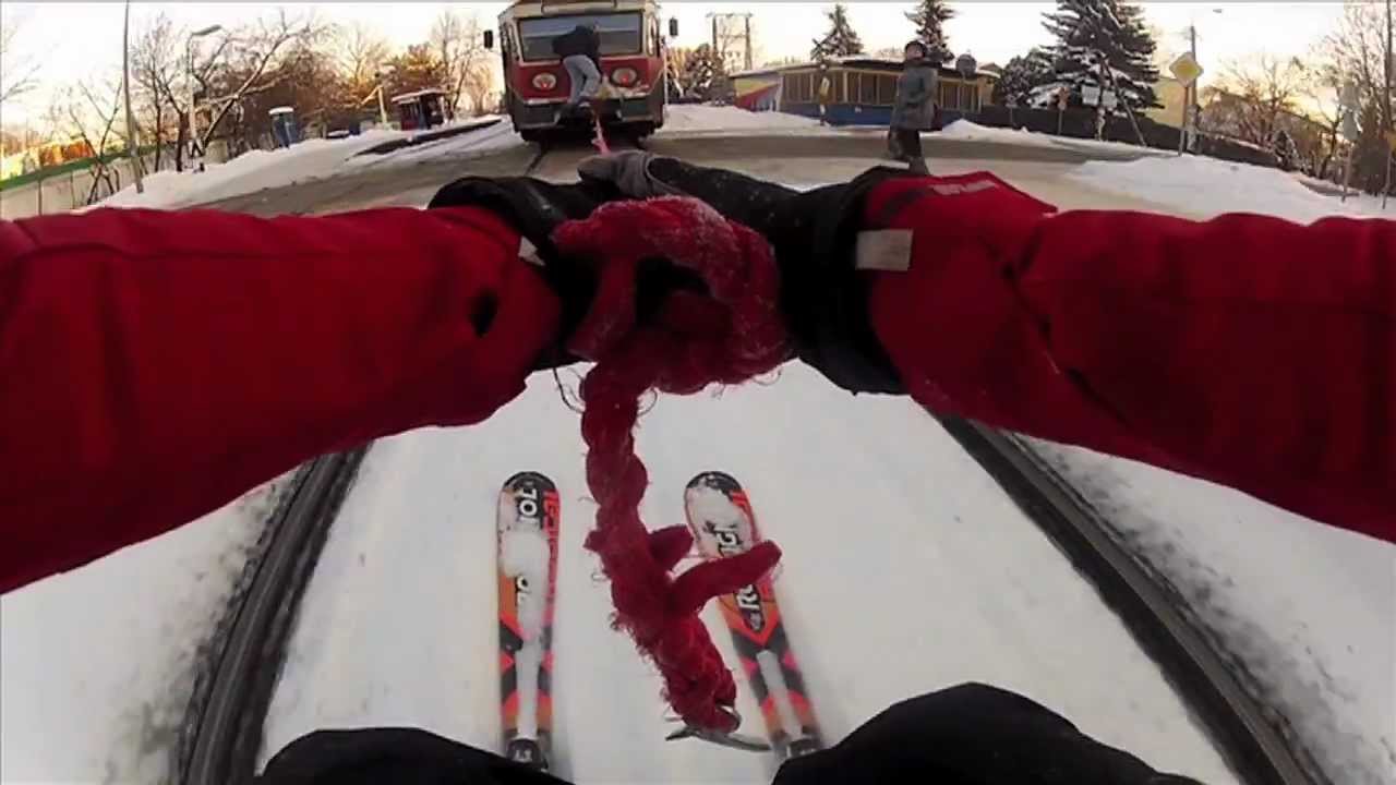 WKD train ski / kulig za pociągiem WKD.