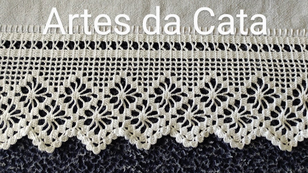 Bico em crochê #477 #artesdacata #crochedacata #bicodecrochê #diy #panosdeprato #crochefile