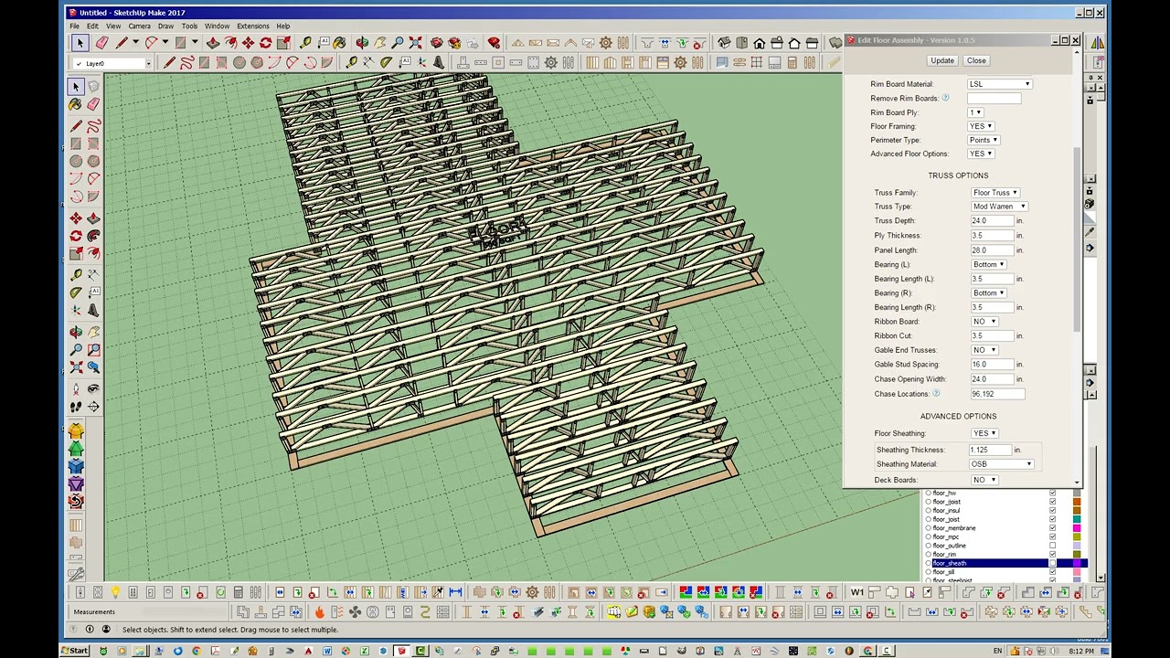 Medeek Floor Plugin Tutorial 27 - MPC Wood Trusses