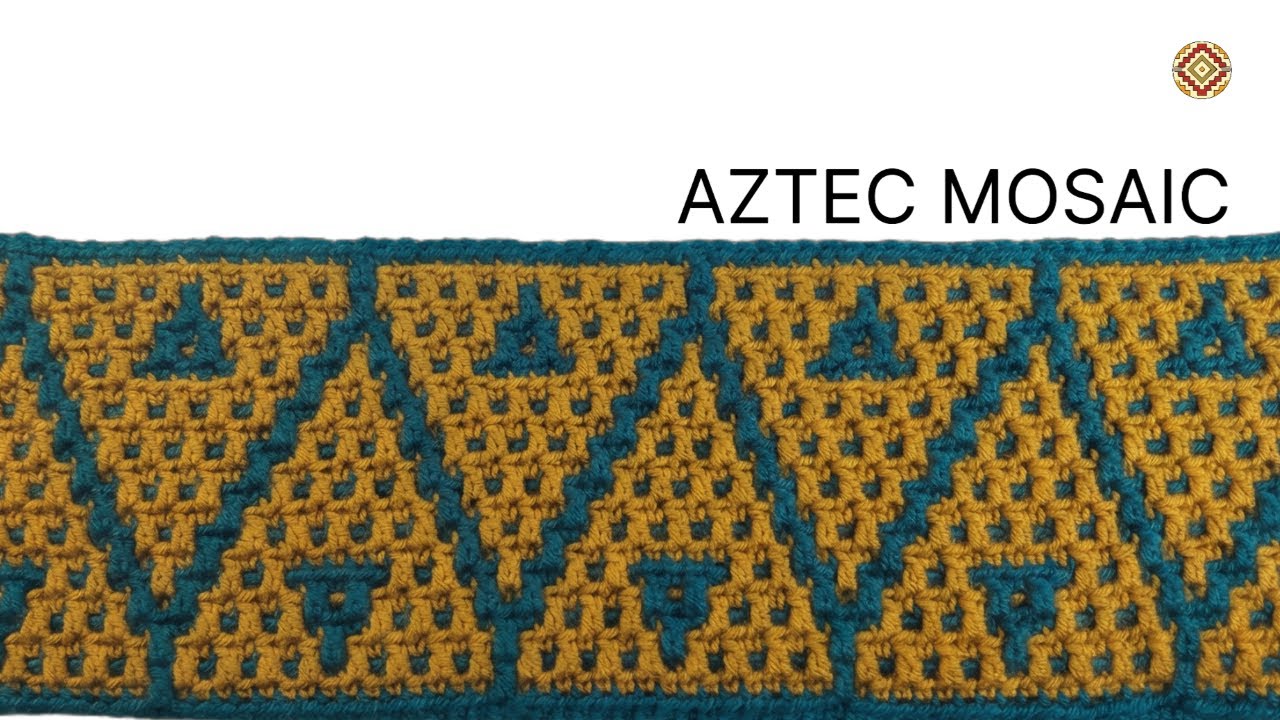 Aztec Mosaic Crochet | Pattern 4 #mosaiccrochet #aztecmosaic #crochetpillow