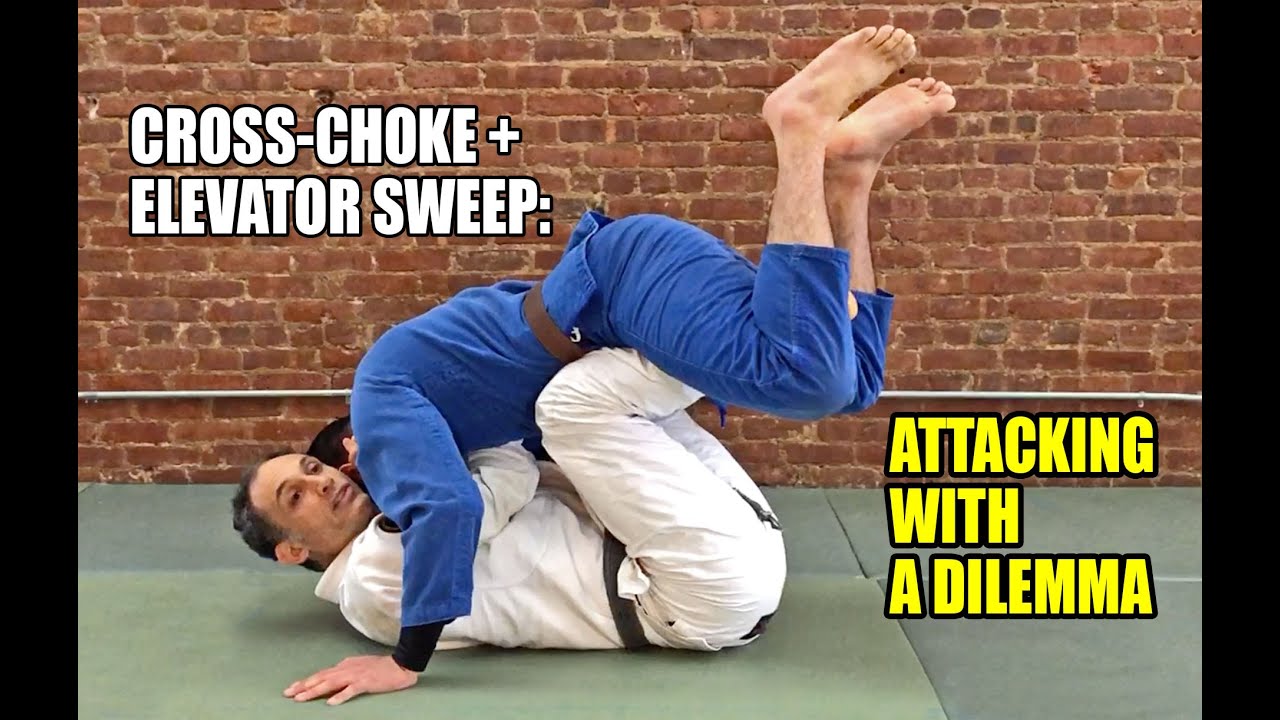 Cross-Choke / Elevator Sweep - Attacking with a Dilemma (BJJ)
