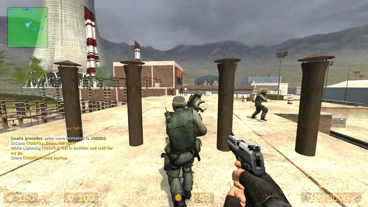 Counter Strike Source - Zombie Escape mod Multiplayer Gameplay Walkthrough on Nuke map