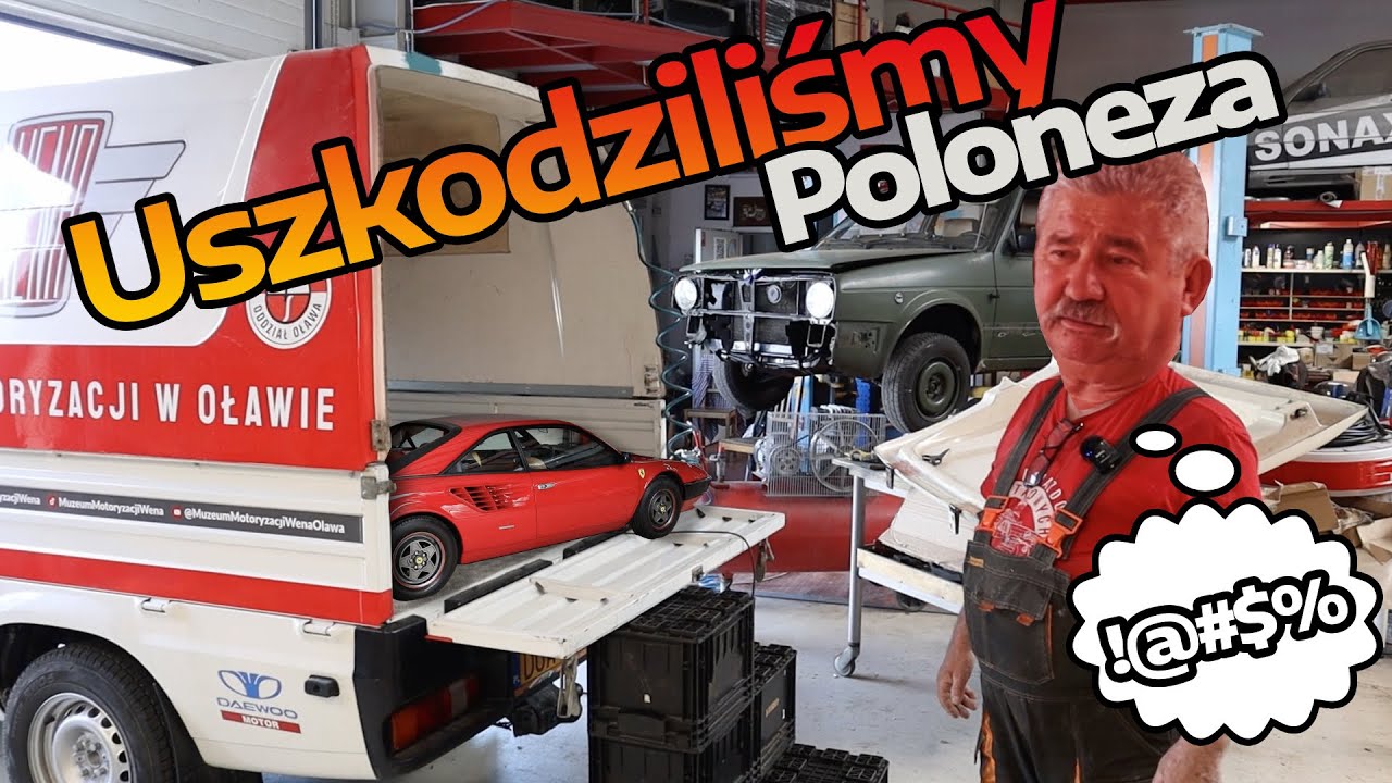 Odświeżone Ferrari Mondial 8 i uszkodzony Polonez z Austrii i remont blacharski Sprintera