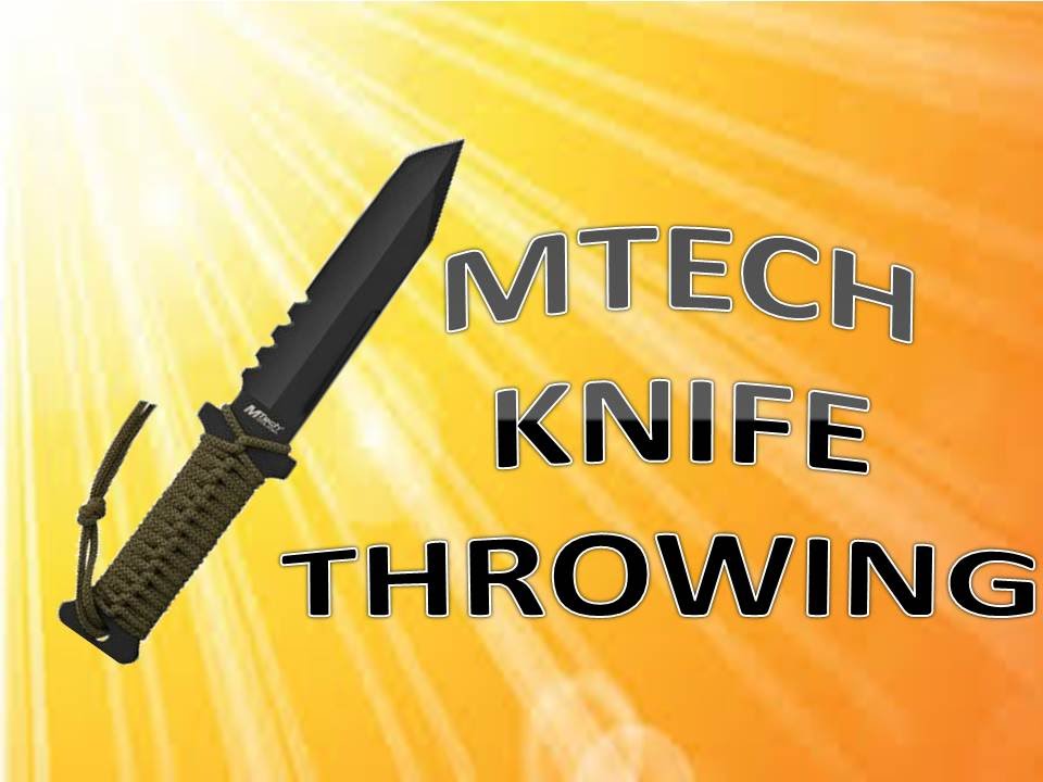 MTech Knife Throwing - Testing A Knife + New Paracord Wrapped Handle