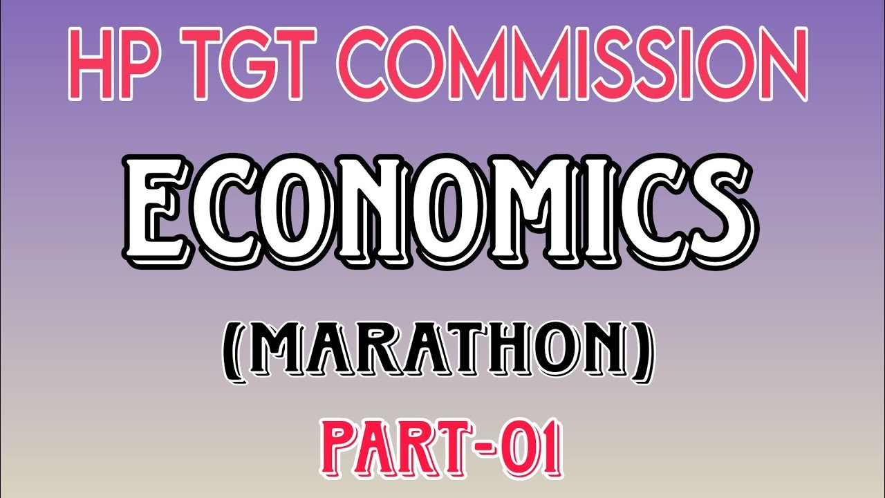 ECONOMICS MCQs MARATHON (PART-1) #hptgt