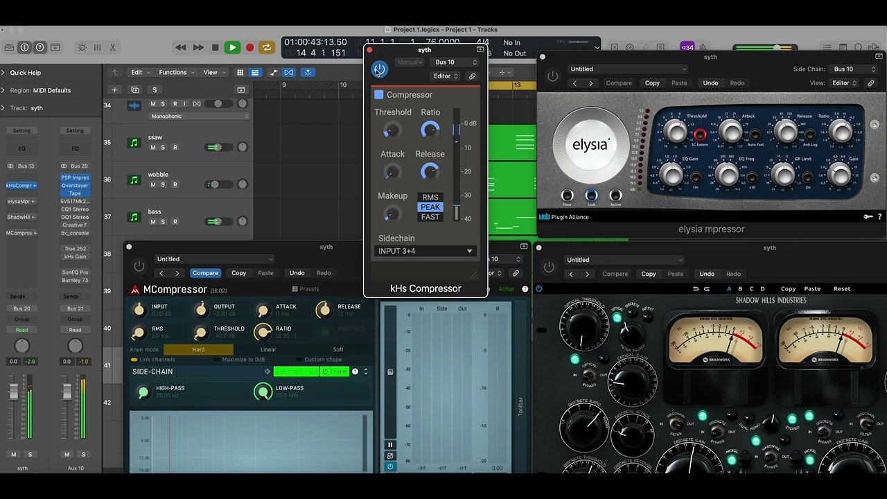 My Best 4 Side-chain Compressor : KiloHearts Comp vs Shadowhill vs Mpressor vs Mcompressor