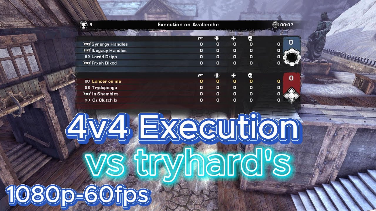 Gears of war 2: 4v4 Execution vs Tryhard's on Avalanche intense gameplay!!