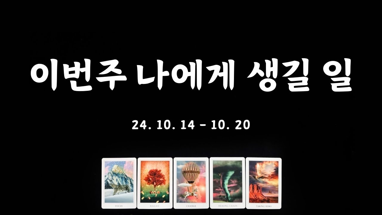 [타로] 이번주 나의 일과 사랑 🌹🌈💕