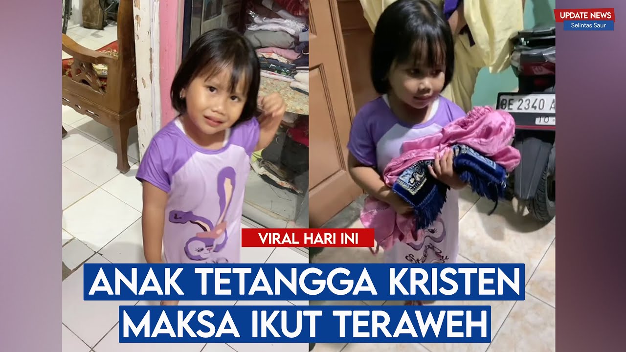 Gemes, Bocil Kristen Merengek Maksa Ikut Shalat Teraweh ke Masjid