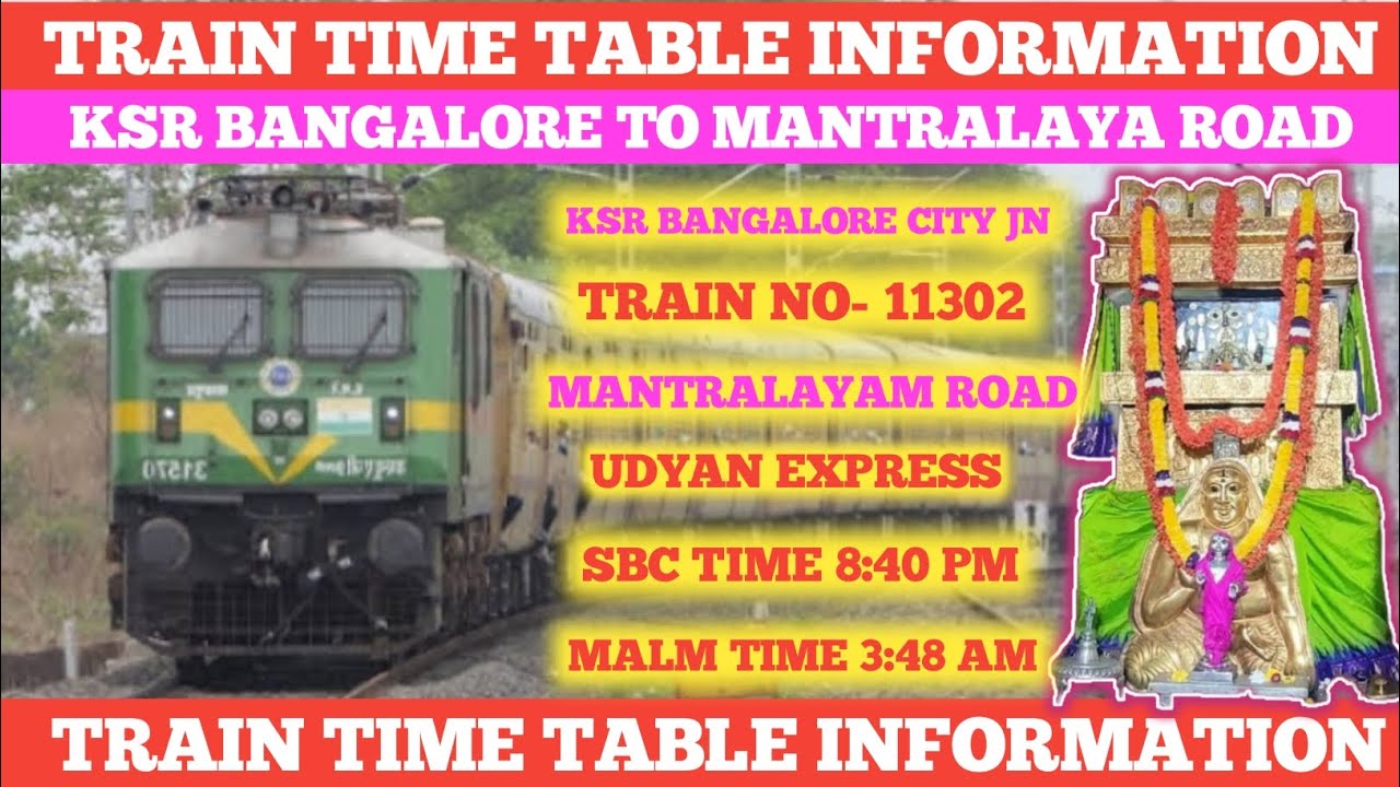 Udyan express 🔵 ksr bangalore To mantralaya road #railfans