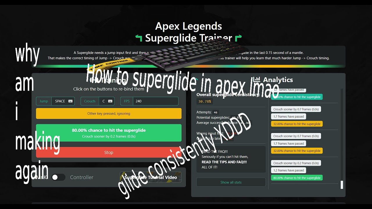 [Universal] Superglide easily again in apex legends wooting