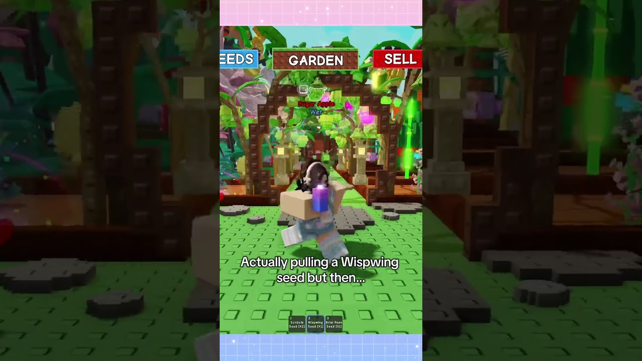 What happens after you pull a Wispwing Seed in #growagarden - #roblox #robloxfyp #gag