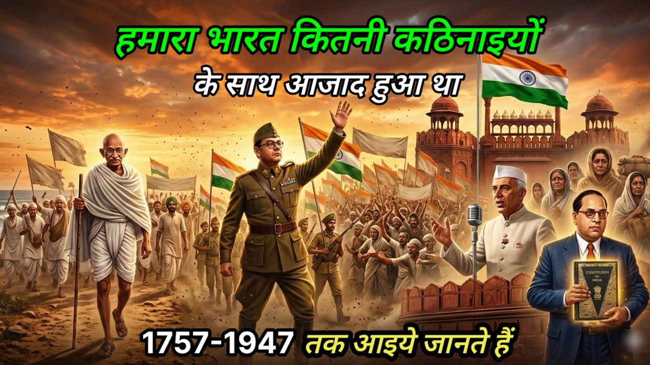 भारत की आज़ादी की असली कहानी 1857 से 1950 तक का पूरा इतिहास #video #india