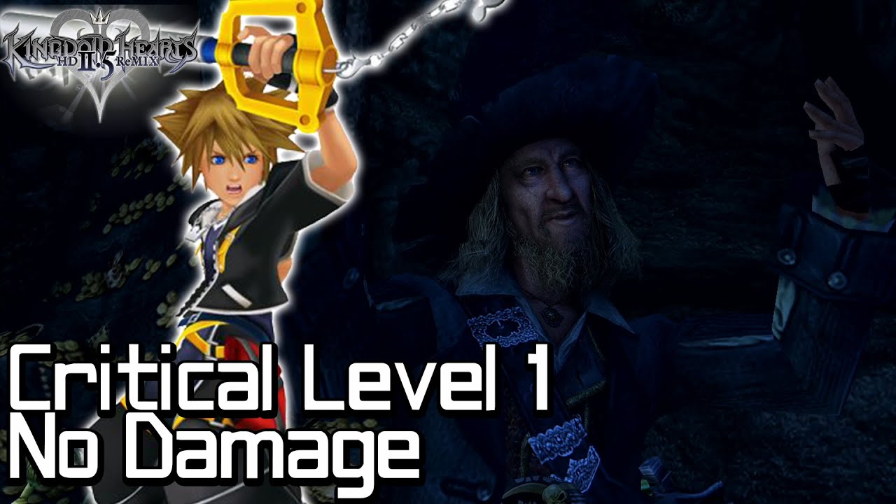 Kingdom Hearts HD 2.5 ReMIX - Barbossa LV1 No Damage Boss Battle