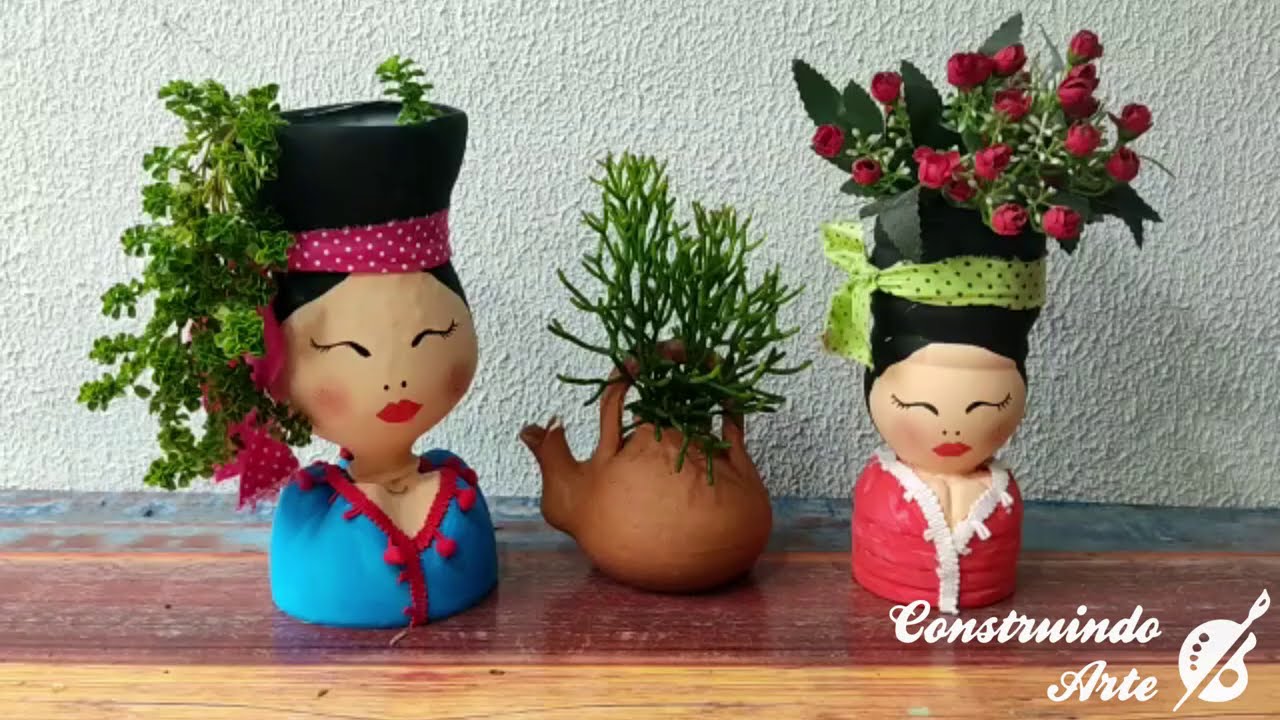 Japonesa Cachepô  de garrafa pet / Diy / Reciclagem com Garrafa Pet