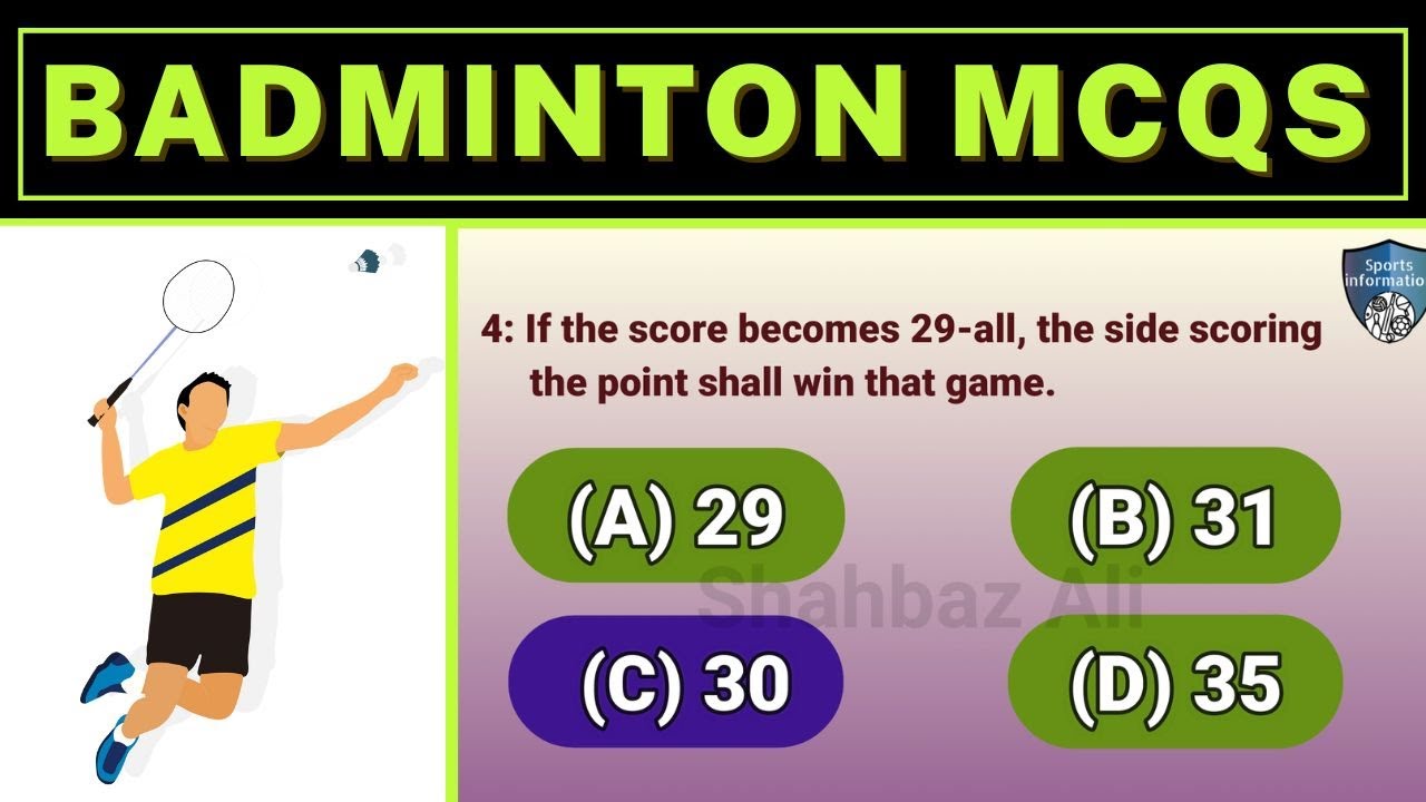 badminton multiple choice questions / badminton quiz current affairs / badminton mcqs questions