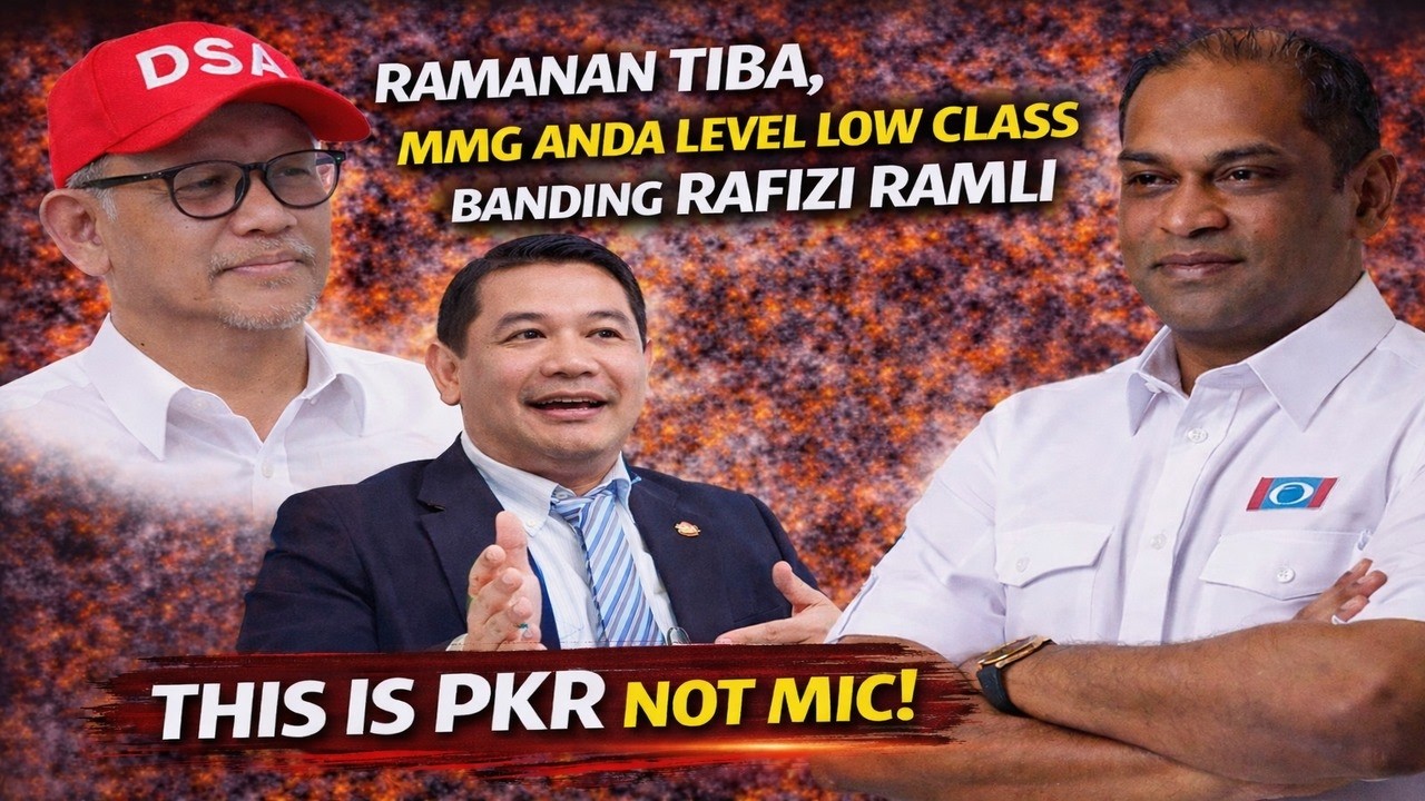 Mau tara ni level Ramanan tiba, mmg anda level low class banding Rafizi Ramli, this is PKR not MIC