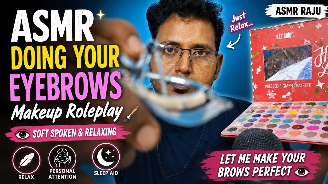 ASMR Doing your Eyebrows Makeup Roleplay 👁🖌